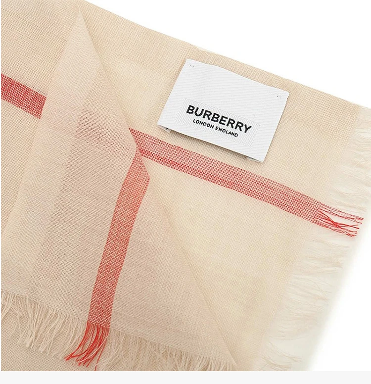 商品Burberry|BURBERRY 驼色中性围巾 8015407,价格¥2363,第8张图片详细描述