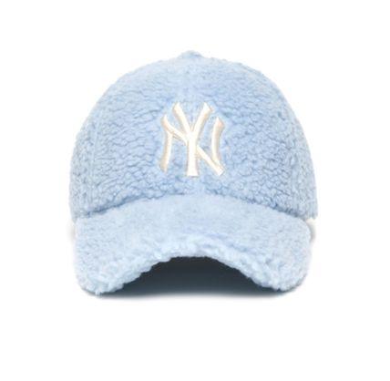 商品MLB|【Brilliant|包邮包税】MLB 羊羔绒 防寒保暖 棒球帽 蓝色 白NY大标 3ACPFDI16-50BLL,价格¥214,第3张图片详细描述