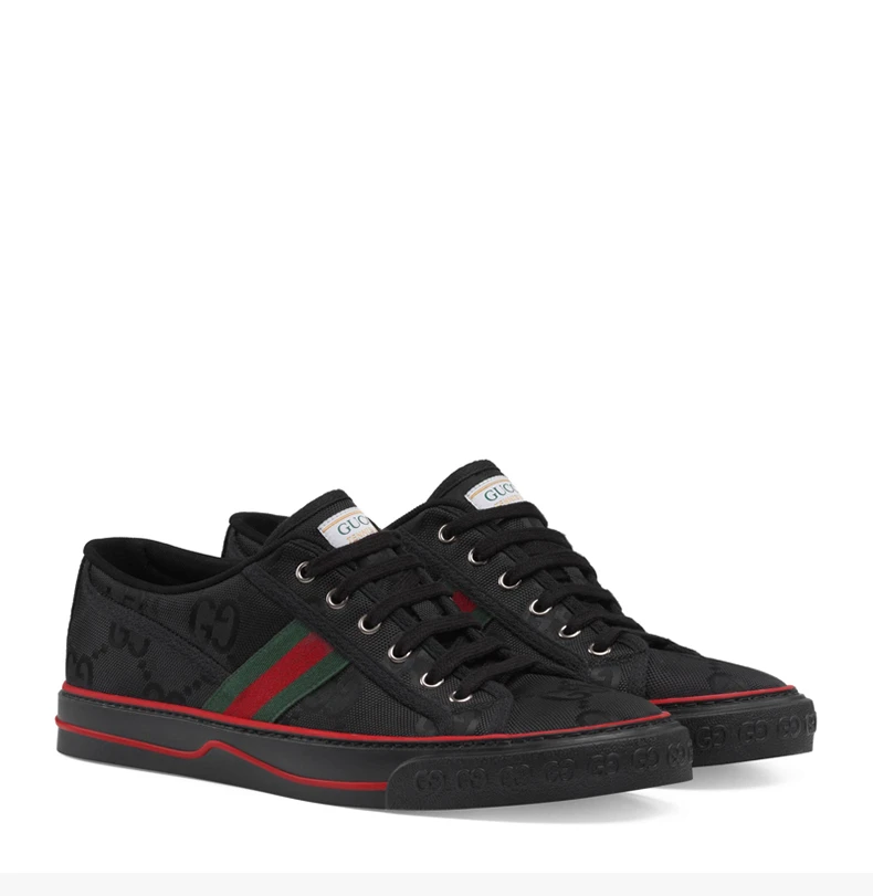 商品[国内直发] Gucci|GUCCI 黑色男士帆布鞋 628709-H9H70-1072,价格¥5589,第5张图片详细描述