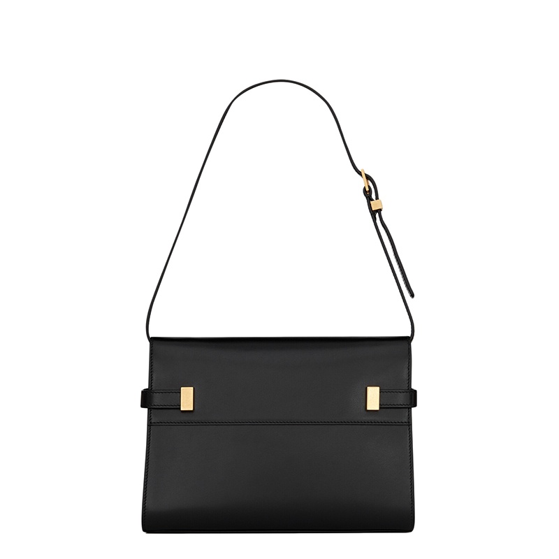 商品Yves Saint Laurent|SAINT LAURENT PARIS/圣罗兰 YSL 21秋冬新款MANHATTAN系列 女士小号黑色牛皮革翻盖手提单肩腋下包,价格¥20270,第5张图片详细描述