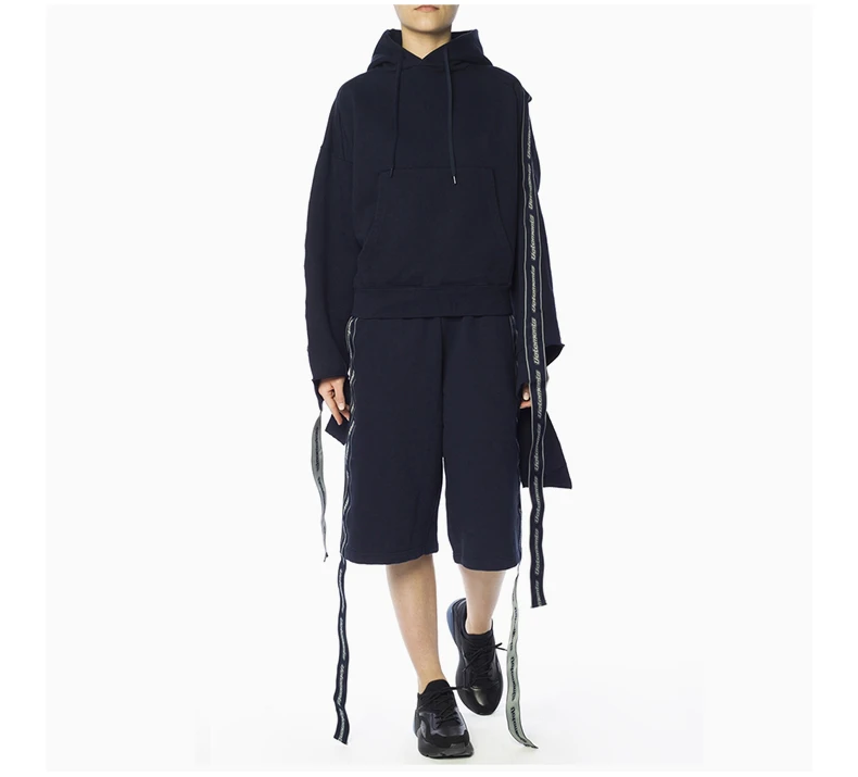商品Vetements|VETEMENTS 女士海军蓝色织带连帽运动衫 WSS18TR26-NAVY,价格¥3105,第7张图片详细描述