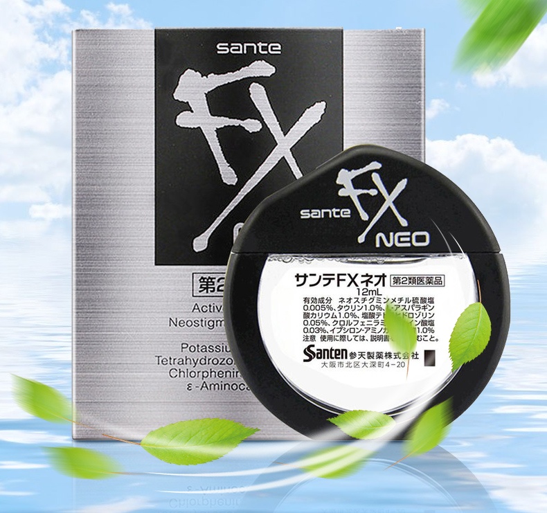 商品santen|日本参天FX NEO银色装眼药水滴眼液12ml,价格¥64,第2张图片详细描述