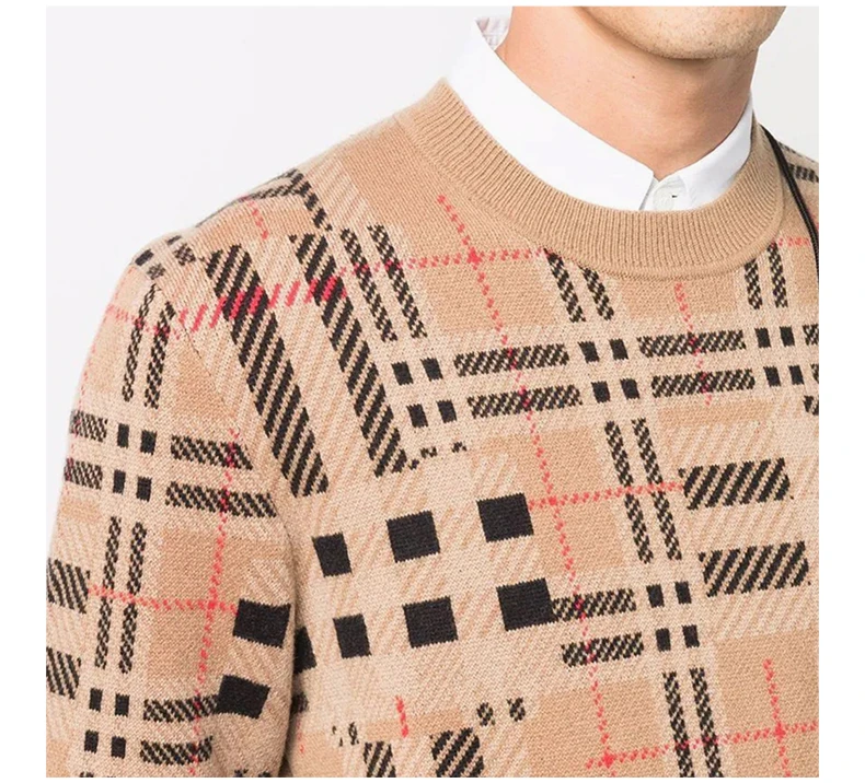 商品Burberry|BURBERRY 米黄色男��士针织衫/毛衣 8045523,价格¥4381,第8张图片详细描述