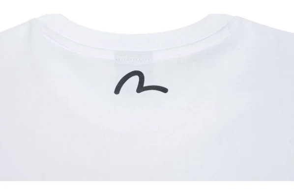 商品Evisu|【享贝家】ZY-（预售款）EVISU 福神 胸前字母小标休闲圆领短袖T恤 男女同款 EV5UTS901,价格¥148,第6张图片详细描述