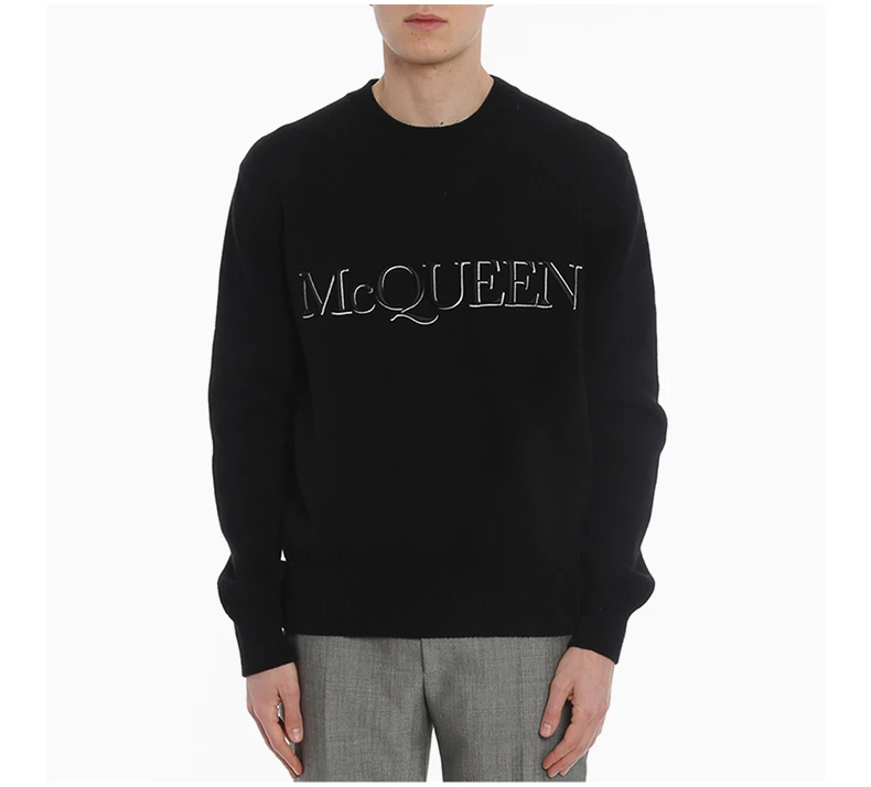 商品[国内直发] Alexander McQueen|ALEXANDER MCQUEEN 黑色男士针织衫/毛衣 651184-Q1XAY-1011,价格¥4300,第5张图片详细描述