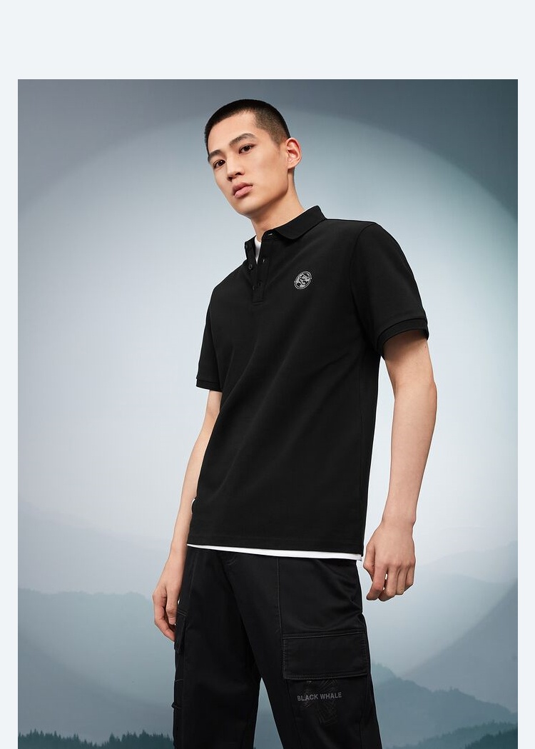 商品[国内直发] HLA|HLA/海澜之家三国系列短袖POLO衫2022夏新款珠地弹力透气上衣男,价格¥170,第11张图片详细描述