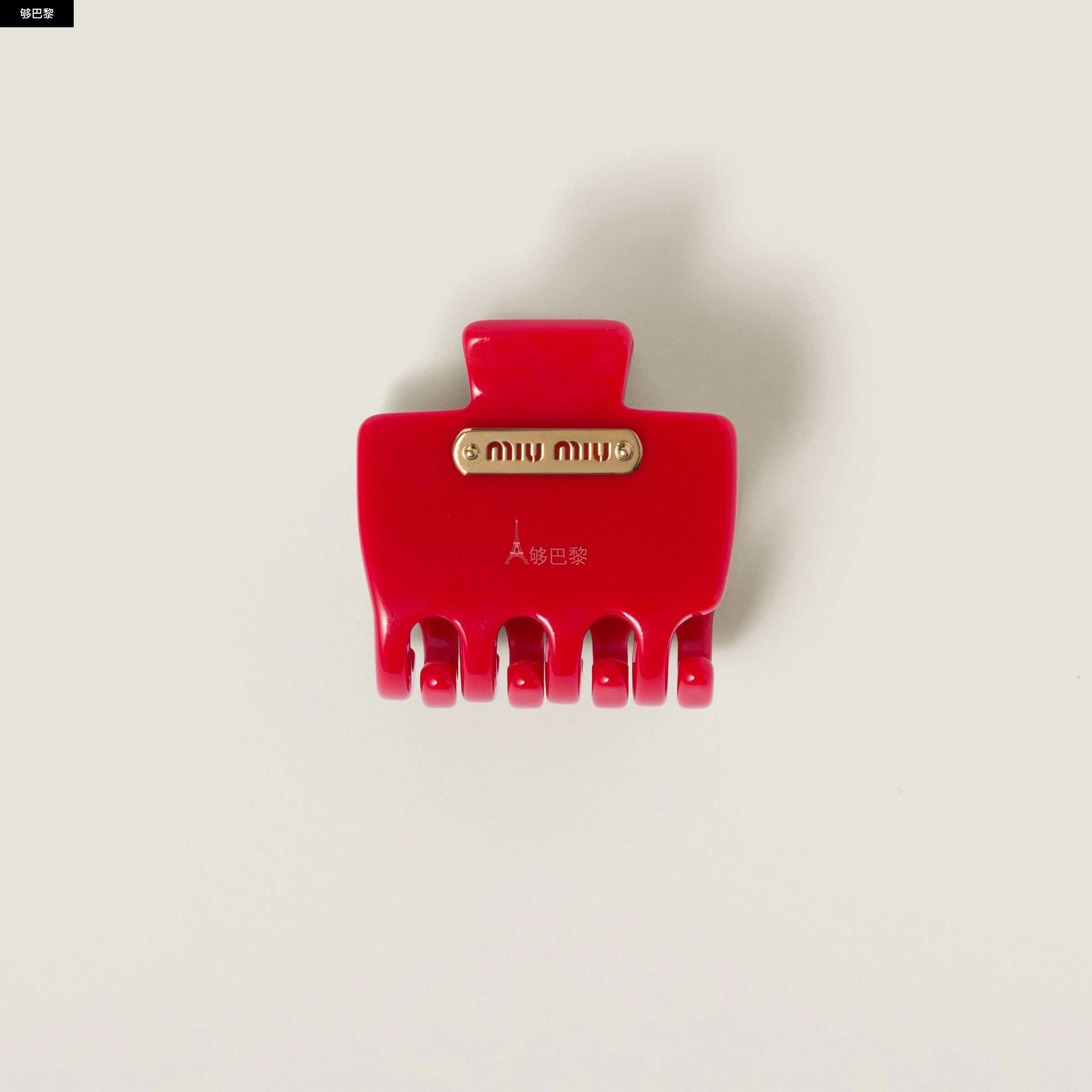 商品Miu Miu|【预售】 缪缪 25秋冬 女士 发夹 Pince en plexiglas 5IF148_2CRC_F0011 ,价格¥3750,第3张图片详细描述