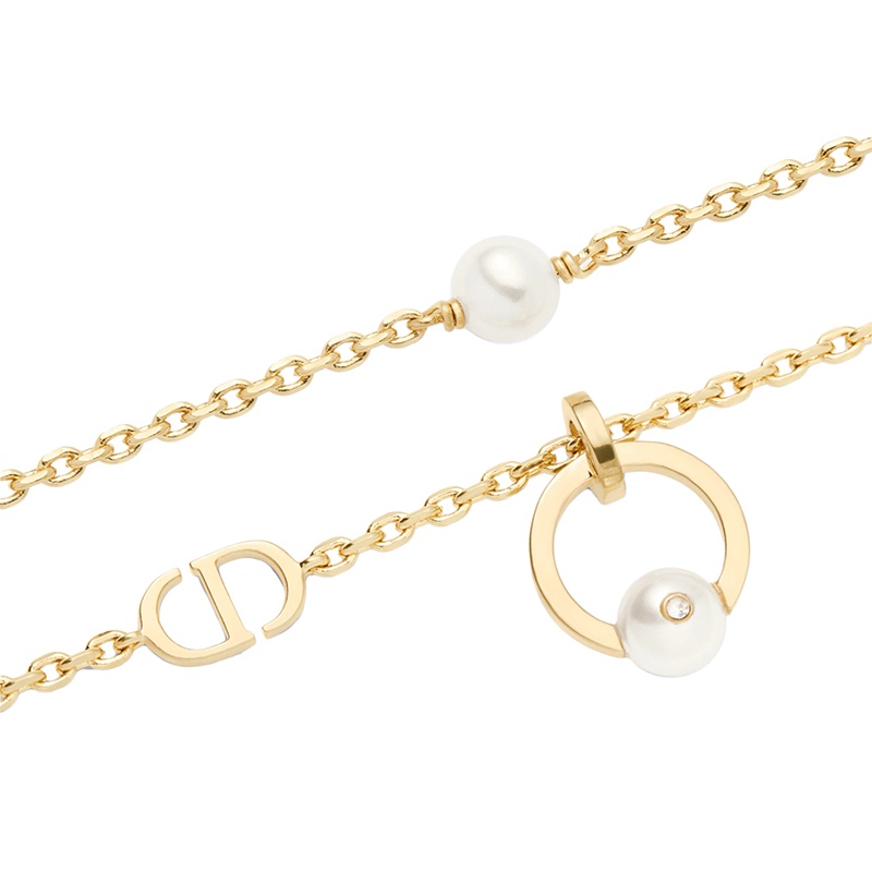 商品Dior|【包税】DIOR/迪奥 22新款PETIT CD系列 女士金色饰面金属“CD”标志白色树脂珠饰项链N1819PTCCY_D03S,价格¥4491,第3张图片详细描述