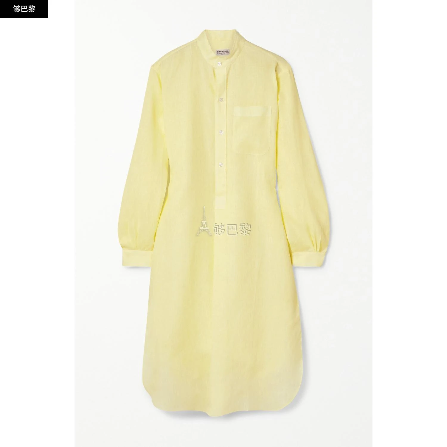 商品Charvet|包邮包税【预售7天发货】 CHARVET 23秋冬 女士 睡衣 Elysee 大廓形亚麻睡裙 30828384629349405 910243003 ,价格¥6869,第4张图片详细描述
