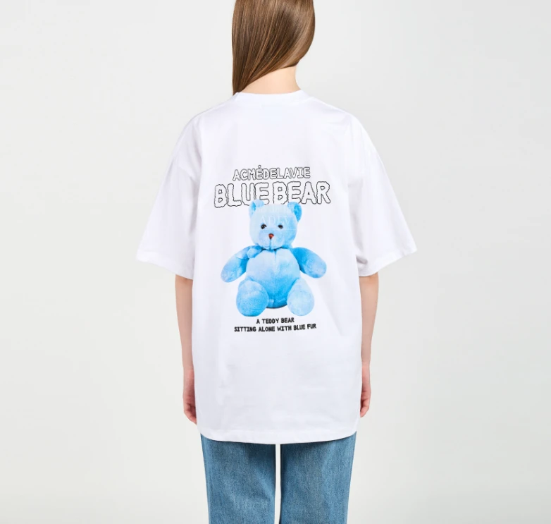 商品Acme de la vie|【享贝家】ZY- ADLV 蓝色泰迪熊休闲短袖T恤 男女同款 白色 LE1213548128_1277339524-WHT,价格¥157,第17张图片详细描述