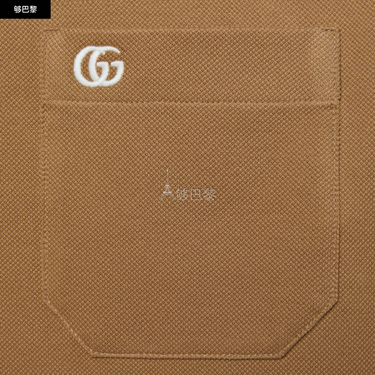 商品Gucci|【预售】 古驰 25春夏 男士 长袖Polo 饰刺绣珠地棉POLO衫 815513 XJG16 2603,价格¥6681,第4张图片详细描述