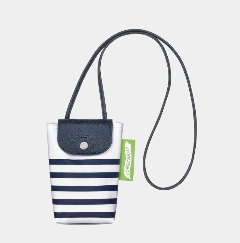 商品[国内直发] Longchamp|珑骧女士新款手机包斜挎单肩海军蓝拼白色34201 HDF 165,价格¥702,第3张图片详细描述