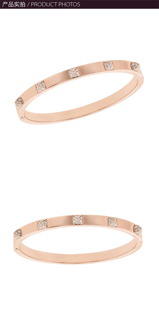商品Swarovski|Swarovski 施华洛世奇 玫瑰金色手镯女PVD密镶内缀有小巧精致的女士手镯 5098368,价格¥856,第7张图片详细描述