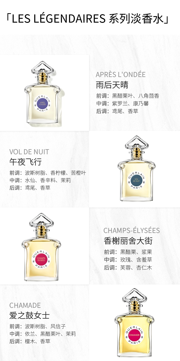 商品Guerlain|娇兰 LES LÉGENDAIRES 系列女士淡香水 75ml ,价格¥603,第2张图片详细描述