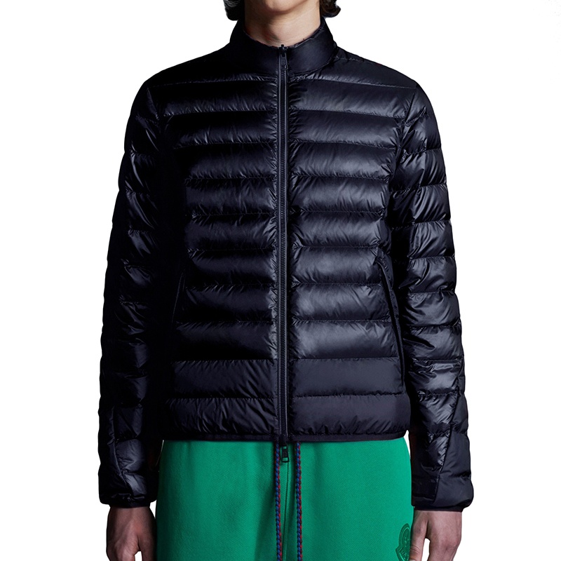 商品Moncler|【现货】蒙克莱 男士海军蓝色尼龙面料羽绒夹克H10921A00019M1837778,价格¥3620,第2张图片详细描述