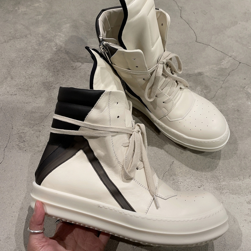 商品Rick Owens|Rick Owens  女款白色黑三角高帮球鞋 RP02A7894-LPO-1191,价格¥4792,第3张图片详细描述