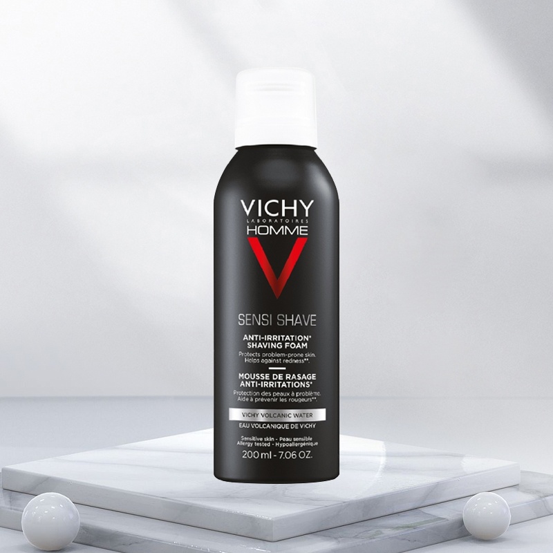 商品Vichy|薇姿男士舒缓剃须慕斯 200ml 舒缓滋润保护肌肤,价格¥146,第2张图片详细描述