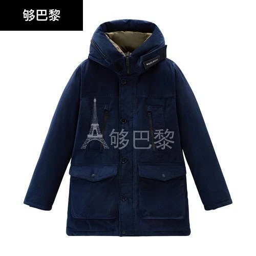 商品Woolrich|【特惠8.7折】包邮包税【预售7天发货】 WOOLRICH 男士 大衣 灯芯绒北极风雪大衣  WOO56JA6BLU,价格¥9136,第3张图片详细描述