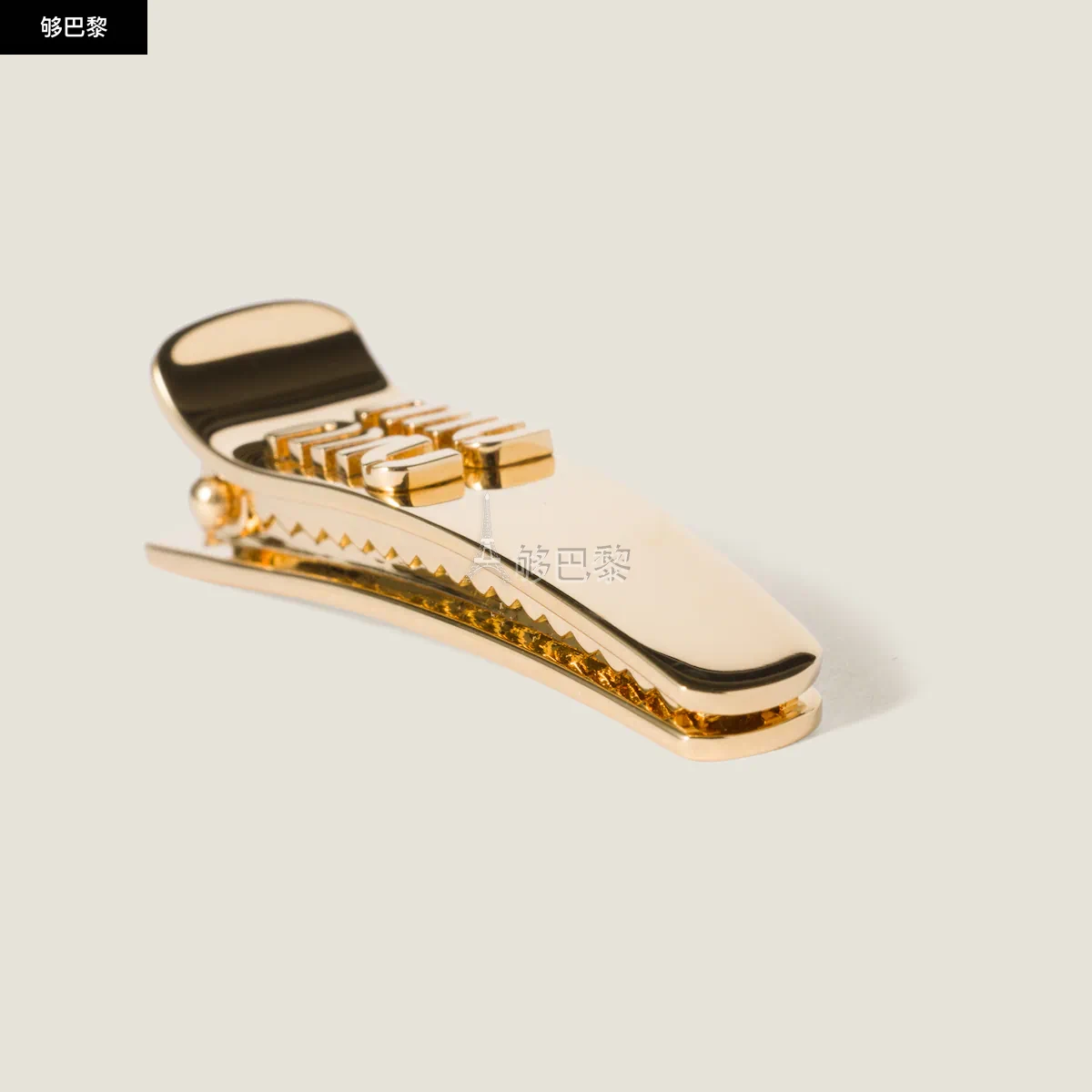 商品Miu Miu|【预售】 缪缪 25春夏 女士 发夹 Pince à cheveux en métal 5IF222_2DTU_F0056 ,价格¥4024,第4张图片详细描述