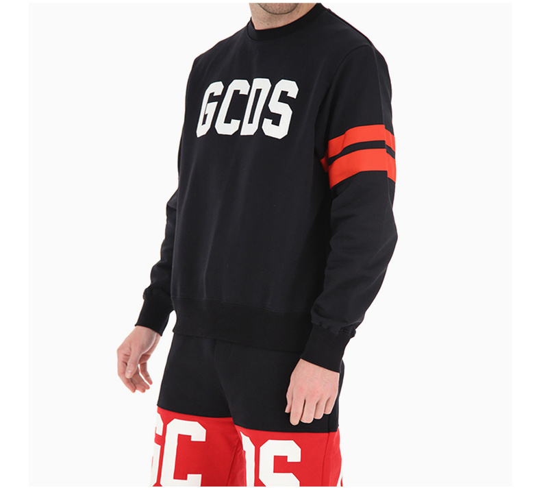 商品GCDS|GCDS 男士黑色卫衣/帽衫 CC94M021003-02,价格¥1824,第9张图片详细描述
