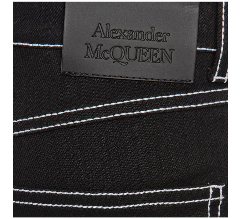 商品[国内直发] Alexander McQueen|Alexander McQueen 亚历山大·麦昆 女士黑色修身牛仔裤 610458-QMAAR-1000,价格¥2080,第8张图片详细描述