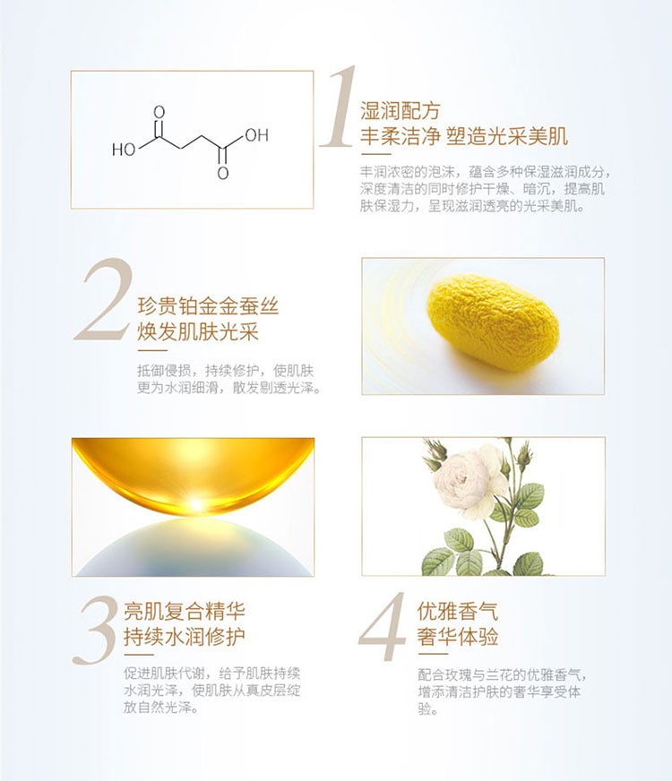 商品Cle de Peau|肌肤之钥（Cle De Peau BEAUTE）奢华泡沫洁面乳(清爽型/滋润型)110ml,价格¥316,第2张图片详细描述