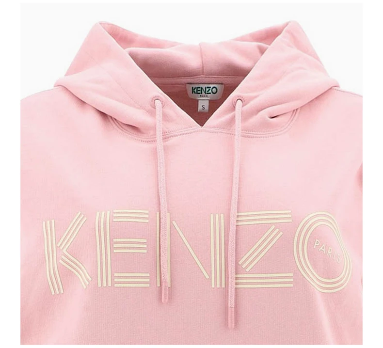 商品Kenzo|KENZO 女士粉色棉质网眼细节连帽卫衣 FA52SW865952-34,价格¥2453,第6张图片详细描述