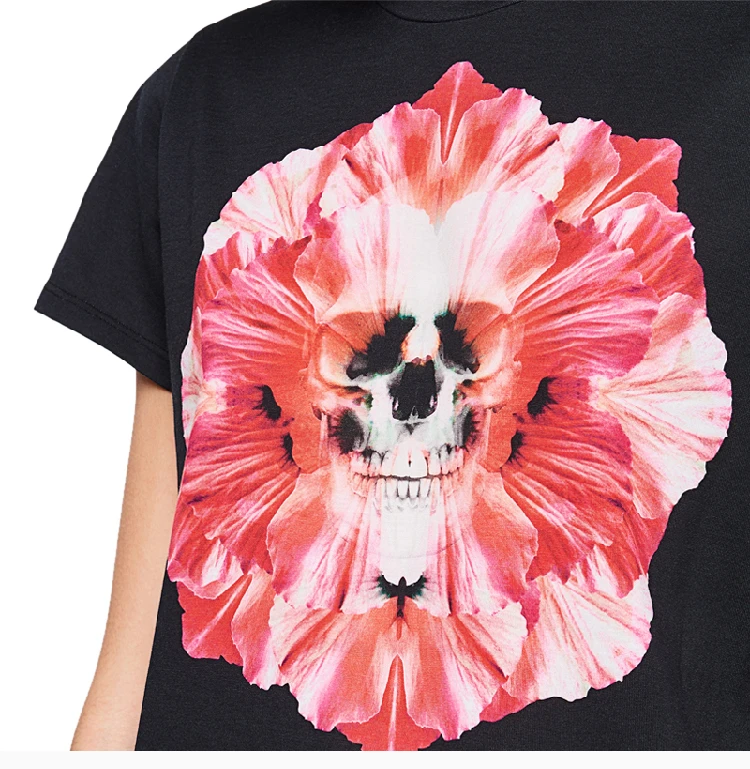 商品Alexander McQueen|ALEXANDER MCQUEEN 印花女士T恤 610996-QZAA8-0901,价格¥1691,第7张图片详细描述