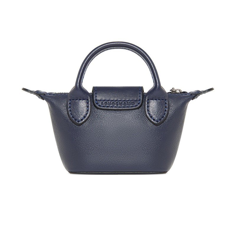 商品[国内直发] Longchamp|珑骧LONGCHAMP 奢侈品 女士LE PLIAGE CUIR系列海军蓝皮质迷你手提单肩斜挎包零钱饺子包礼盒款,价格¥1711,第2张图片详细描述