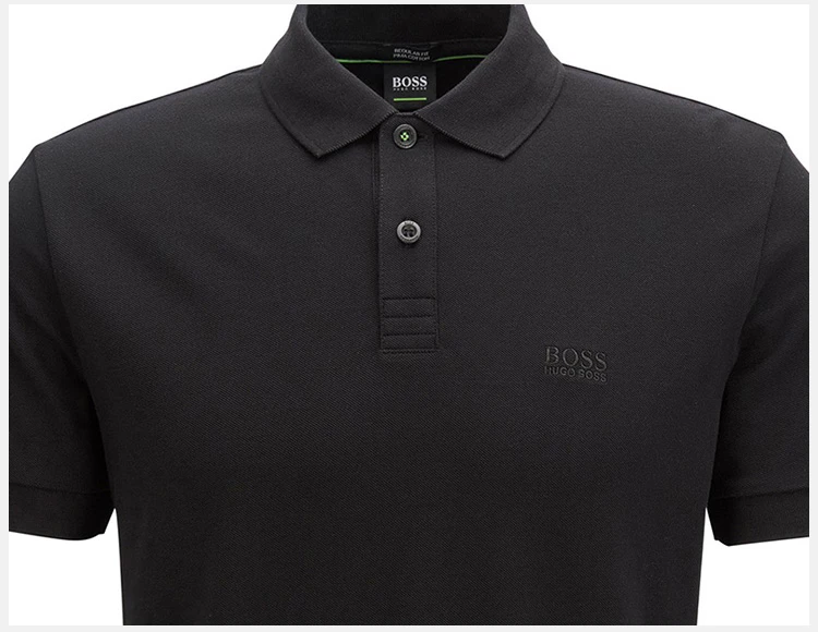 商品Hugo Boss|Hugo Boss 雨果博斯 男士纯色纯棉刺绣BOSS胸标时尚休闲短袖POLO衫 PIRO-50388956-001,价格¥655,第7张图片详细描述