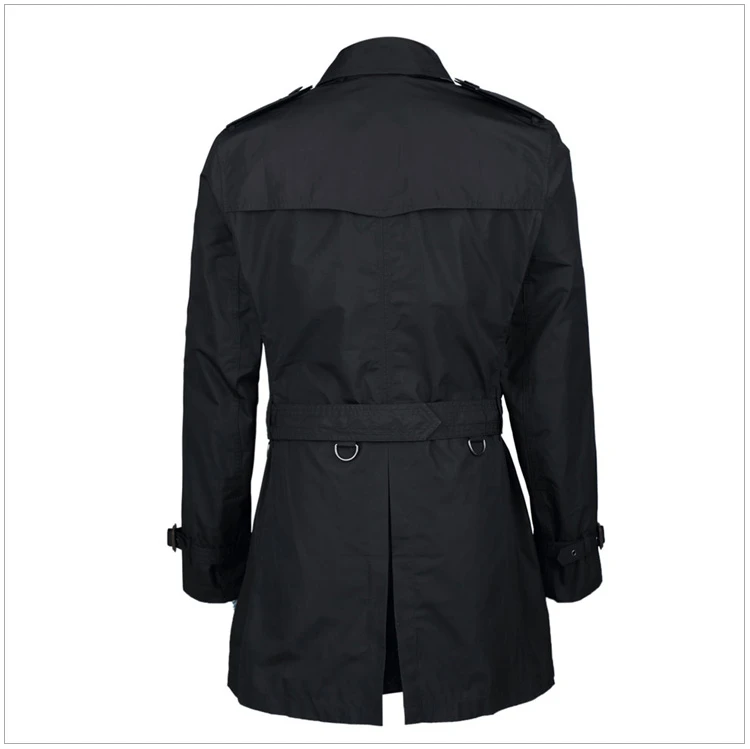 商品Burberry|Burberry 博柏利 男士黑色简约棉风衣 3873049,价格¥4467,第20张图片详细描述