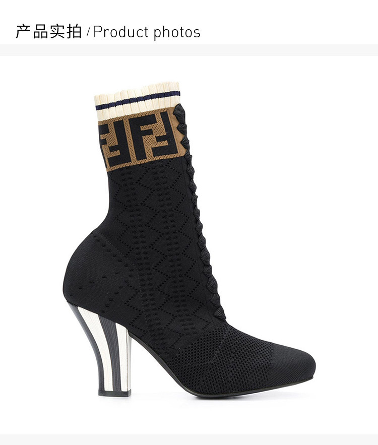 商品Fendi|Fendi 芬迪 黑色女士袜子靴 8T6763-A3GZ-F13RH,价格¥3287,第6张图片详细描述