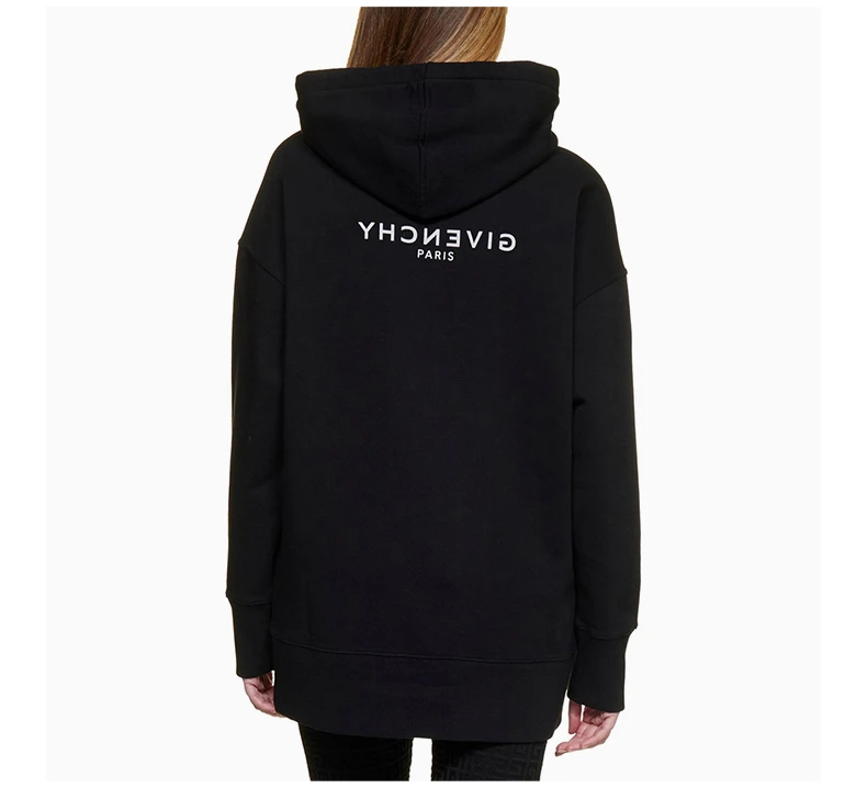 商品Givenchy|GIVENCHY 女士黑色棉质连帽卫衣 BWJ01Z3Z5W-001,价格¥5591,第6张图片详细描述