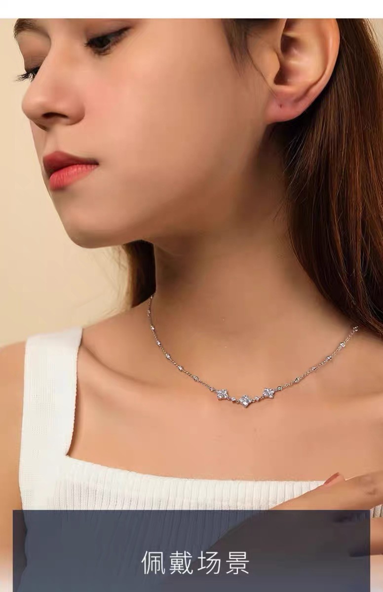 商品[国内直发] apm Monaco|apm monaco 闪耀可调节项链纯银 银白色项链 女款AC6188OX,价格¥1108,第10张图片详细描述