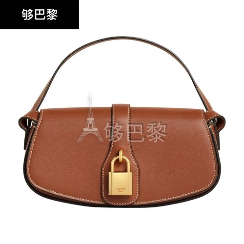 商品Celine|包邮包税【预售7天发货】 CELINE赛琳思琳 女士 手提包 Tabou 光面小牛皮单肩手拿包  10I593DQ1.04LU CELNA3G5BRW,价格¥11561,第3张图片详细描述