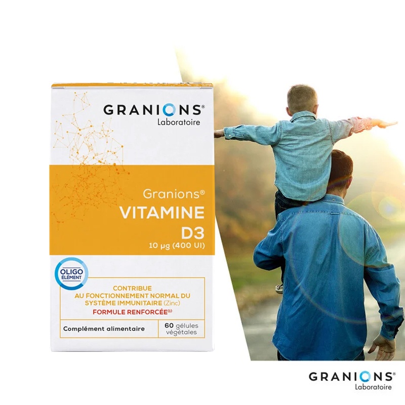 商品Granions|格兰宁维他命D3胶囊 60粒 保持骨骼健康增强免疫,价格¥168,第4张图片详细描述