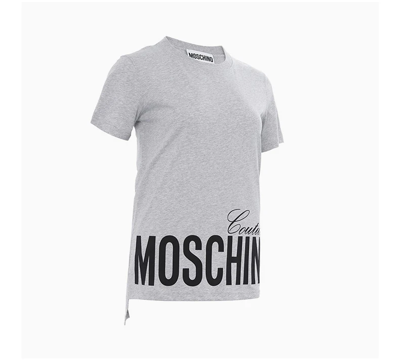 商品[国内直发] Moschino|MOSCHINO 女士灰色字母印花短袖T恤 EA0703-0540-1485,价格¥1482,第5张图片详细描述