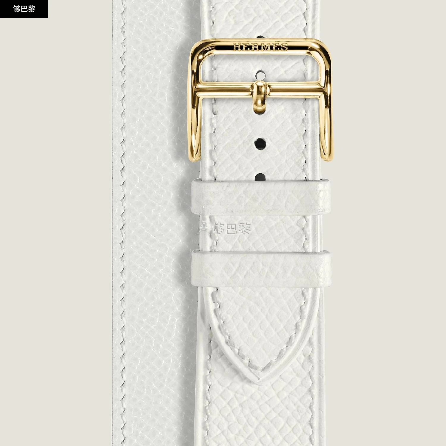 商品Hermes|【预售】 爱马仕 24秋冬 女士 手表带 Bracelet pour Heure H Moyen modèle 30 mm, double tour WKB0086WK01212,价格¥4308,第2张图片详细描述