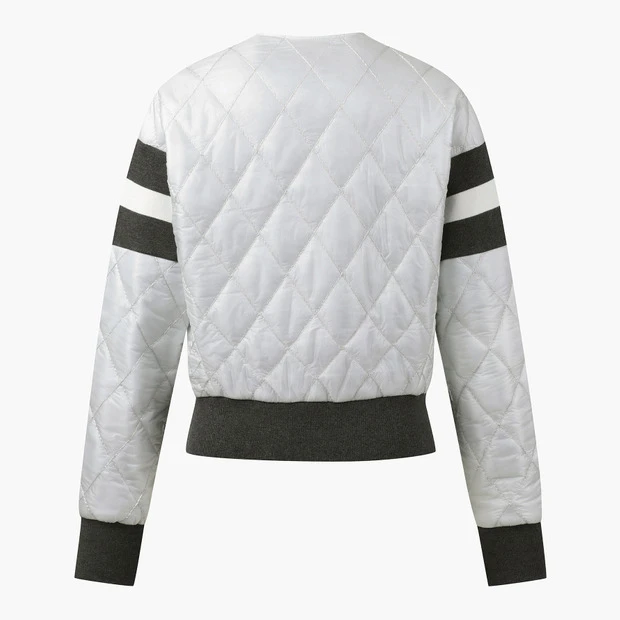 商品【预售商品15天发货】 DESCENTE|高尔夫系列女性V领菱形绗缝羽绒服时尚优雅 DO41WFDJO3-LGYG,价格¥1727,第15张图片详细描述