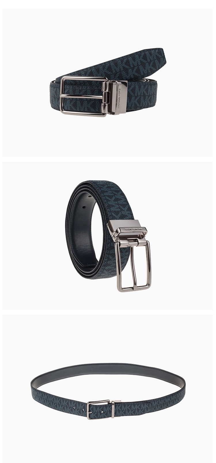 商品Michael Kors|Michael Kors 奥莱款男士PVC针扣腰带 36H9LBLY9V-ADML-PL-BLUE,价格¥362,第4张图片详细描述