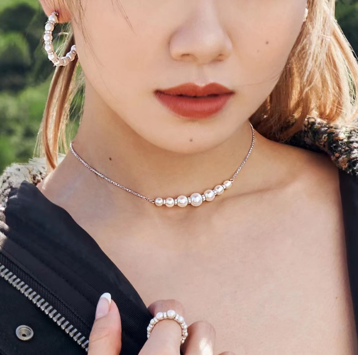 商品apm Monaco|精致珍珠可调节女款银白色送女友AC6112XPL（香港仓发货）,价格¥963,第2张图片详细描述