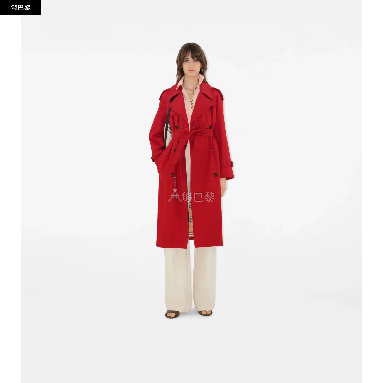 商品Burberry|【预售】 巴宝莉 25春夏 女士 风衣 卡斯尔福德版型 – 长款 Trench 风衣 81111631 ,价格¥18158,第5张图片详细描述