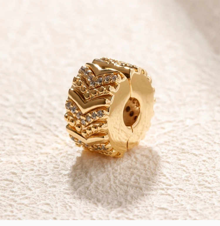 商品[国内直发] PANDORA|PANDORA 金色女士固定夹 767798CZ,价格¥235,第4张图片详细描述