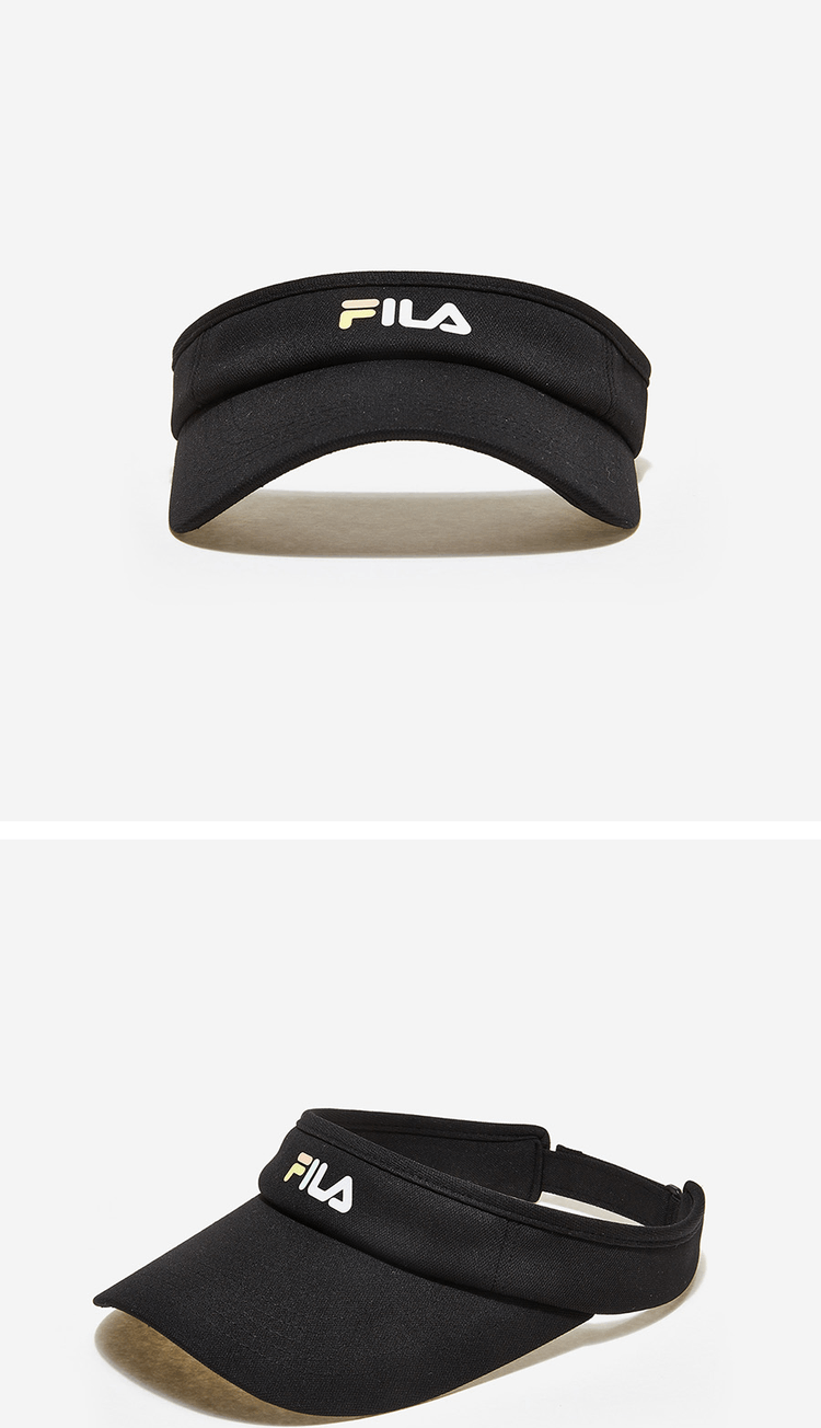 商品Fila|【Brilliant|包邮包税】斐乐 LINEAR LOGO VISOR 儿童 配饰 帽子 其他  FK3CPE5380X BLK,价格¥216,第2张图片详细描述