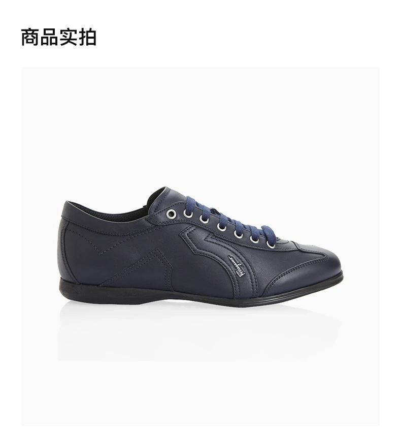 商品Salvatore Ferragamo|SALVATORE FERRAGAMO 男鞋蓝色牛皮休闲鞋 0523722,价格¥2110,第4张图片详细描述