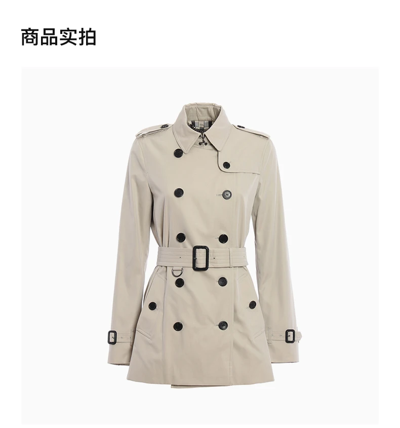 商品[国内直发] Burberry|BURBERRY 米色女士风衣 3913364,价格¥9876,第4张图片详细描述