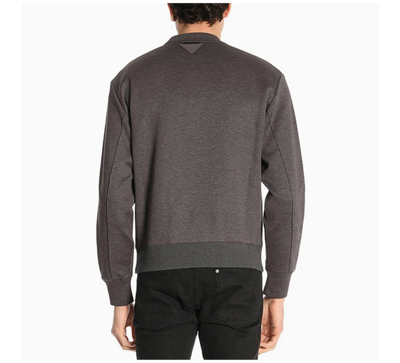 商品Prada|PRADA 男士深灰色棉质圆领卫衣 UJL988-1MOA-F0480,价格¥3385,第6张图片详细描述