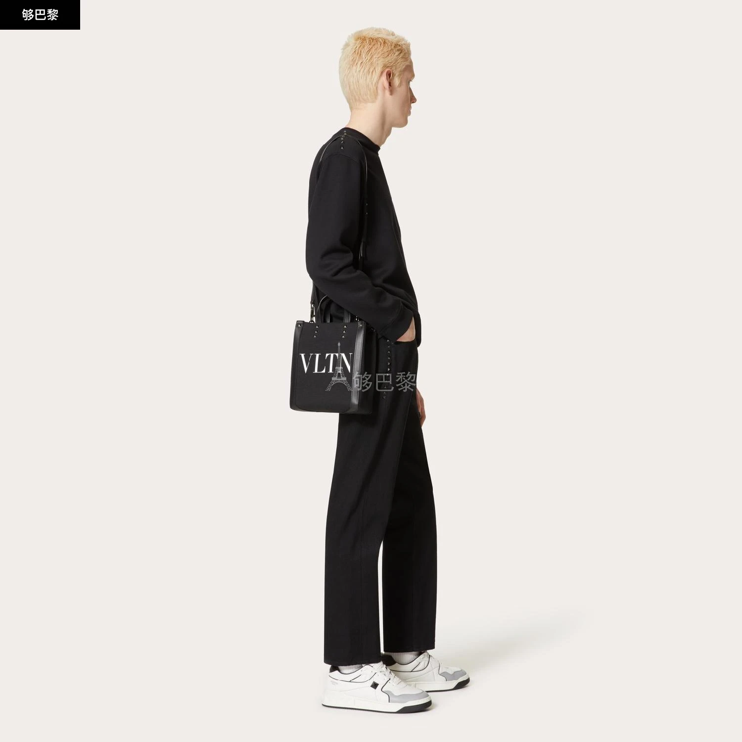 商品Valentino|【预售】 华伦天奴 25春夏 男士 手提包 MINI CABAS EN TOILE VLTN ECOLAB 4Y2B0B78PYY_0NI ,价格¥7980,第5张图片详细描述