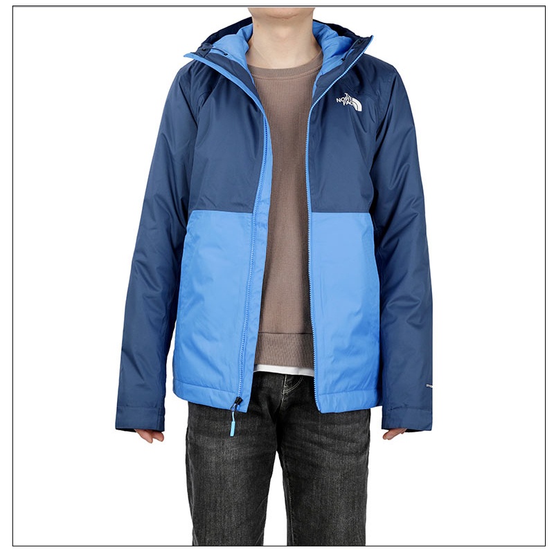 商品[国内直发] The North Face|北面男款藏青拼宝蓝连帽冲锋衣棉服 NF0A3YFI,价格¥1813,第7张图片详细描述