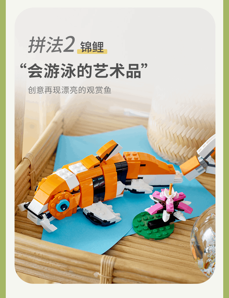 商品[国内直发] LEGO|乐高三合一威武的老虎31129男孩女孩9+儿童拼装积木官方玩具,价格¥498,第3张图片详细描述